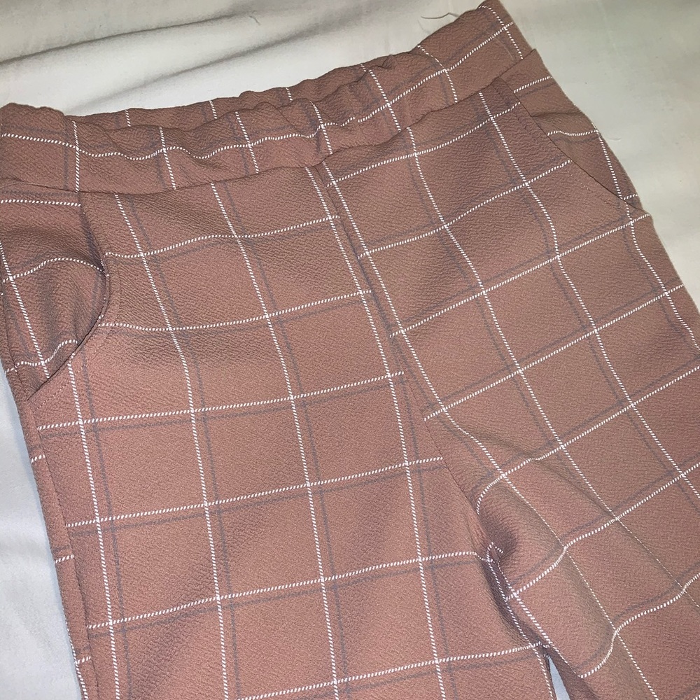 Check Skinny Trouser in Rose